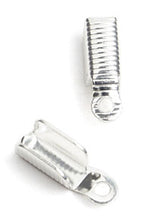 Leather Crimps – Coiled – 3.5×11mm – Silver (10pcs)